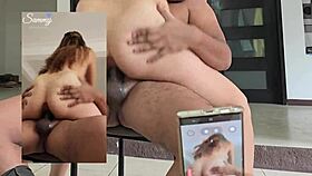 La cu�ada de mi esposo comiendo pito en la mesa conmigo