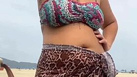 i got naked on the beach, he got hard, and i grabbed his dick a bit.