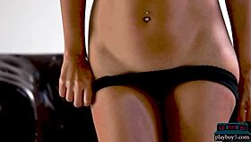 nicole winter performs solo striptease for playboy