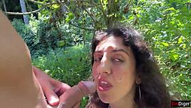 Hottie Sucks My Dick On Public Beach With Cum On Face