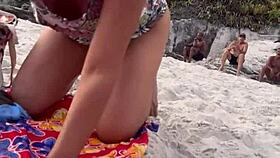 Belinha's cock hunt leads to dogging on the beach