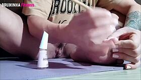 Brazilian Paints Toenails Showing Close-Up Tease