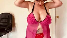 woman enjoys solo relaxation with big tits