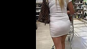 Aunt Lilly walks in heels outdoors.