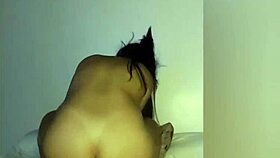 Lights, camera, action! Latina rides cowgirl outdoor!