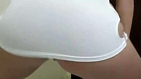 Gostosa Teases With Transparent Skirt And Ass