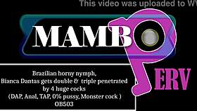 Brazilian horny nymph bianca dantas gets double dap anal tap monster cock balls deep 0 pussy atm 4on1 monster cock
