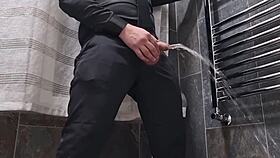 Explosive cumshot after endless handjob and blowjob