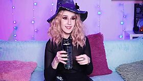 witch performs solo anal play