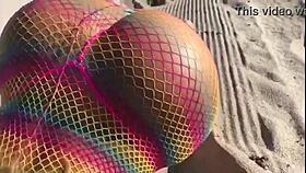 Blonde MILF With Big Tits On Beach