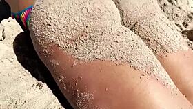 Blonde MILF With Big Tits On Beach