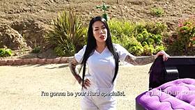 this emergency massage is going too far with that monster cock on my oiled ass