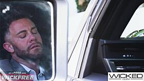 WICKED - busty brunette WIFE FANTASIZES about HOT BLONDE when FUCKING HUSBAND