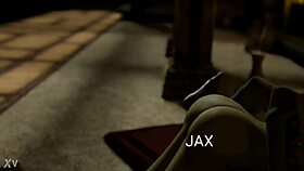 Jax battles Sheeva in Mortal Kombat parody