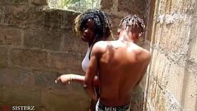 German Milf Bent Over Outdoor Gets Cumshot!