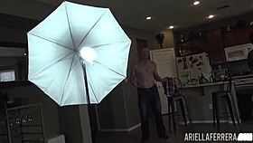 Ariella Ferrera and mature women with big asses share kisses