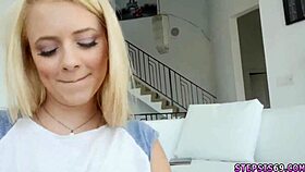 Hot teen in bondage fights for affection during intense fuck