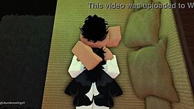 Is that cute moth girl in Roblox getting her throat roughly fucked?