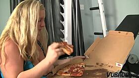 I see that obese blonde with big tits swallowing cum.