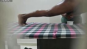 We squeezed out that sperm milk right there in the open spa.