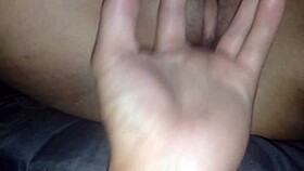 feeling the tight shaved pussy break with intense orgasm.