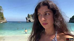 Hottie Sucks My Dick On Public Beach With Cum On Face