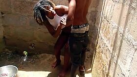 German Milf Bent Over Outdoor Gets Cumshot!