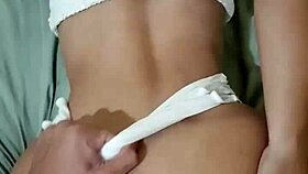 Gostosa Teases With Transparent Skirt And Ass