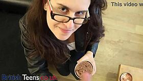 British 18-Year-Old Slut Eats Cum-Topped Ice Cream