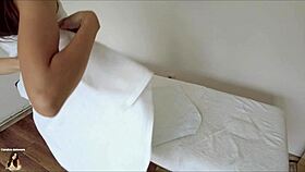 Pervert Masseur Relaxes Her While Husband Waits!