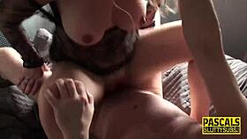 In this reality scene, a submissive milf gets anally banged in a group, ending with cum in mouth.