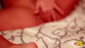 Blonde babe masturbates while waiting for friend to lick big ass.