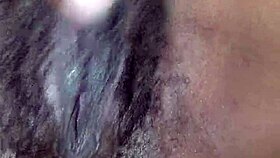 Oh, look at that hairy pussy! Let's play with it hard and make it squirt!