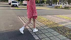 Hot Woman Touches Herself on Public Bus