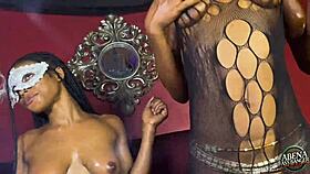 two sexy slim teens tease before foursome