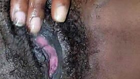 Oh, look at that hairy pussy! Let's play with it hard and make it squirt!