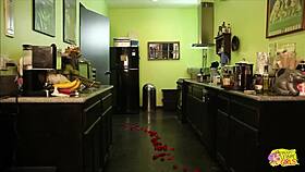 Adorable Brunette Surprises Lesbian GF in Shower