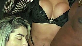 latinas in sheer outfits enjoy interracial fun with friend