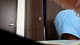 Hidden camera captures Argentine woman stepping out of the shower