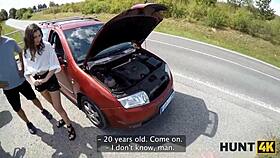 hunt4k bike ride turns into outdoor deepthroat and hardcore sex