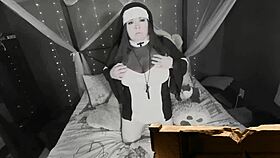 sexy bbw anal nun exorcism with gaping pussy and assfucking fucking