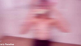 No cuts pixie pink extreme pvke nasty anal whore in nylon bodystocking drinking spew with wet and messy anal dildo and orgasm