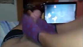 latina babe unlocks pleasure with feet and mouth