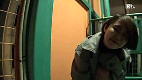 Hopscotch Walk With Remote Control Vibrator Attached In Night Alley