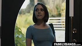 Lonely housewife invites young masseuse for lesbian fun