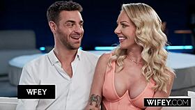 wifey cute blonde hotwife victoria rey gets doggystyle fucked while holding hubby's hand 😍