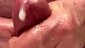 65 year old slow motion jerk off and cum close up 😏