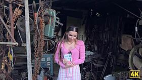 i, the young debtor, showed the collector my intense squirt in the outdoor garden.