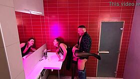hidden cam catches strangers fucking in nightclub toilet