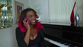 Ebony teacher enjoyed the huge black cock